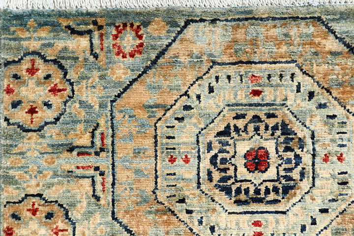 Cadet Blue Mamluk 1' 11 x 4' 9 - No. 65954 - ALRUG Rug Store