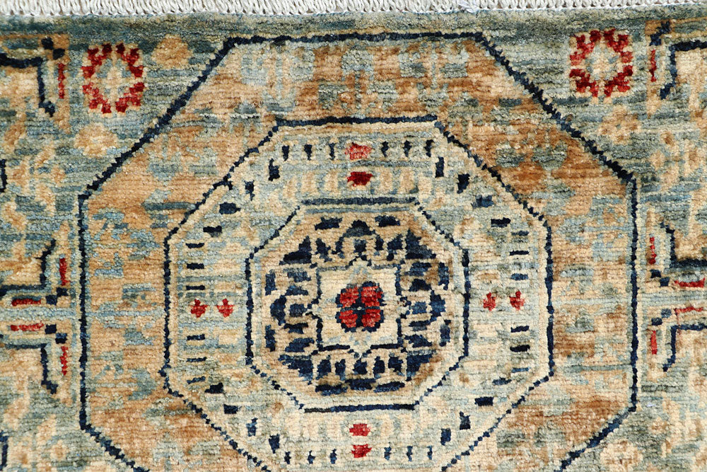Cadet Blue Mamluk 1' 11 x 4' 9 - No. 65954 - ALRUG Rug Store