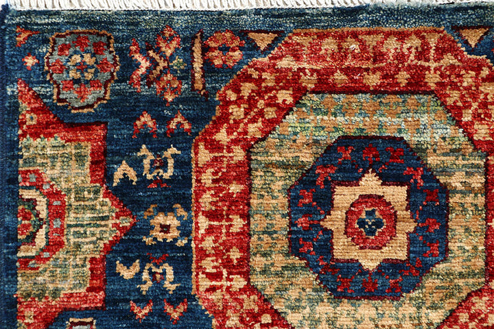 Steel Blue Mamluk 1' 11 x 4' 11 - No. 65956 - ALRUG Rug Store