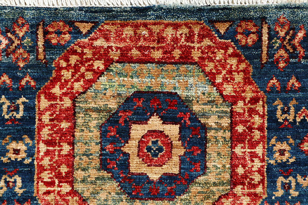 Steel Blue Mamluk 1' 11 x 4' 11 - No. 65956 - ALRUG Rug Store