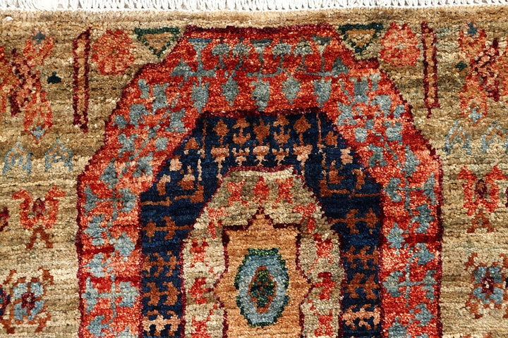 Olive Mamluk 2' x 4' 8 - No. 65958 - ALRUG Rug Store