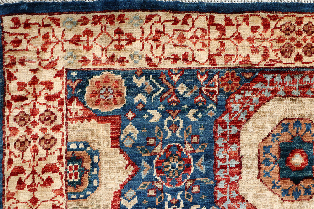 Steel Blue Mamluk 3' 2 x 5' 1 - No. 65960 - ALRUG Rug Store