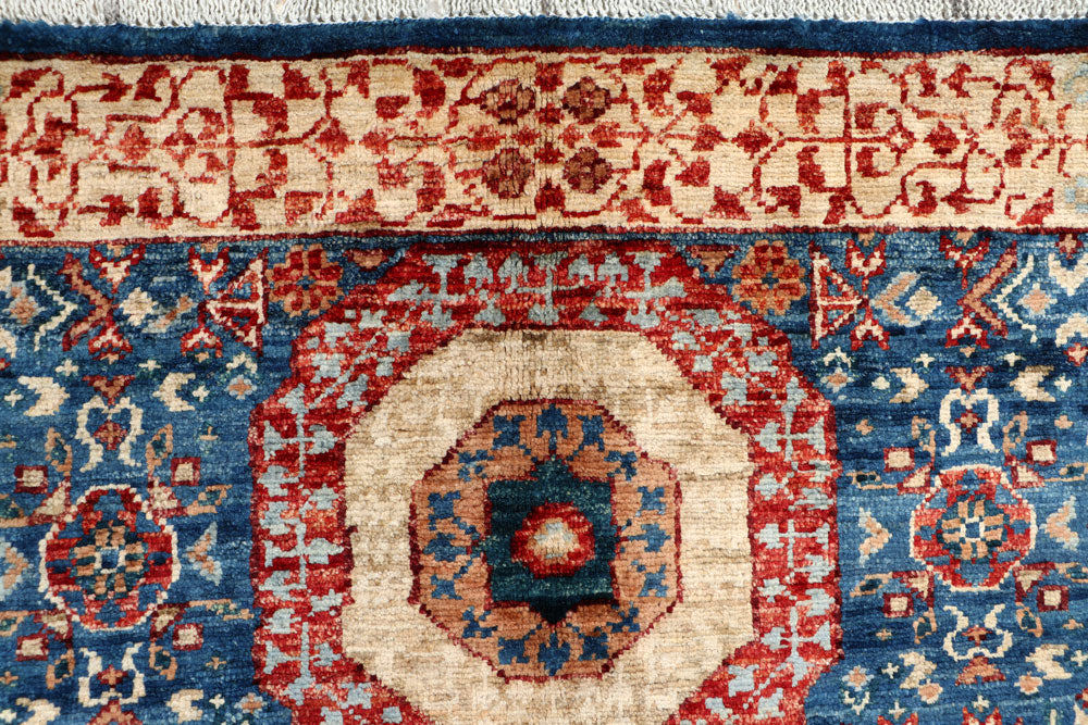 Steel Blue Mamluk 3' 2 x 5' 1 - No. 65960 - ALRUG Rug Store