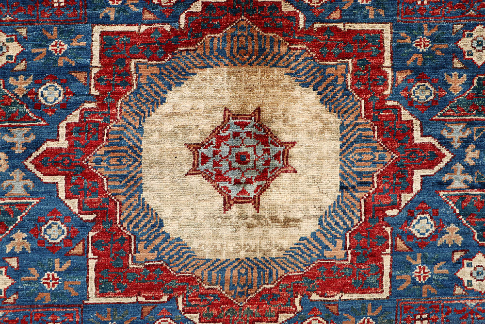 Steel Blue Mamluk 3' 2 x 5' 1 - No. 65960 - ALRUG Rug Store