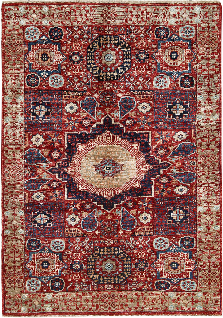 Firebrick Mamluk 3' 3 x 4' 9 - No. 65961 - ALRUG Rug Store