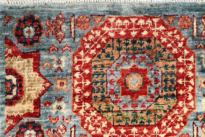 Light Slate Grey Mamluk 1' 11 x 4' 9 - No. 65962 - ALRUG Rug Store