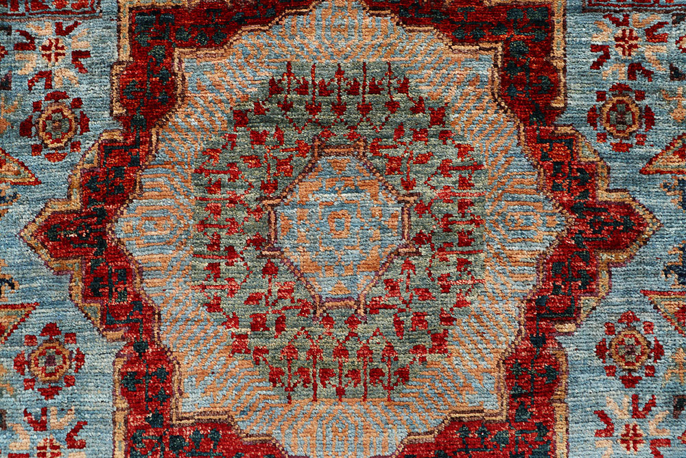Light Blue Mamluk 2' x 5' 2 - No. 65966 - ALRUG Rug Store