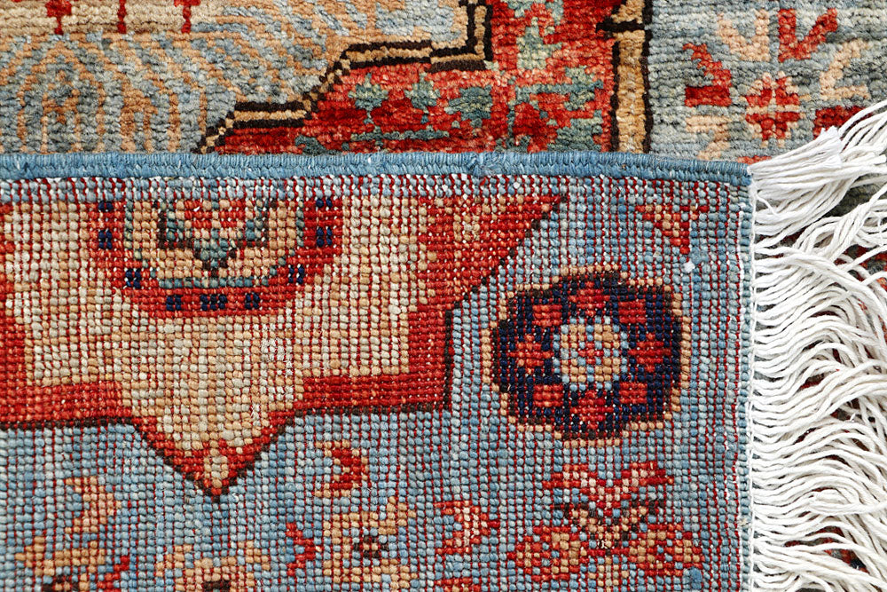 Cadet Blue Mamluk 2' x 4' 10 - No. 65967 - ALRUG Rug Store