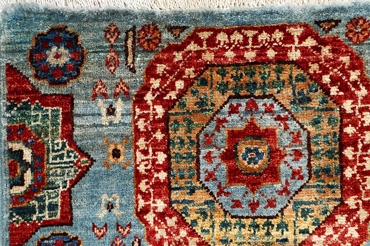 Light Blue Mamluk 1' 11 x 4' 11 - No. 65968 - ALRUG Rug Store