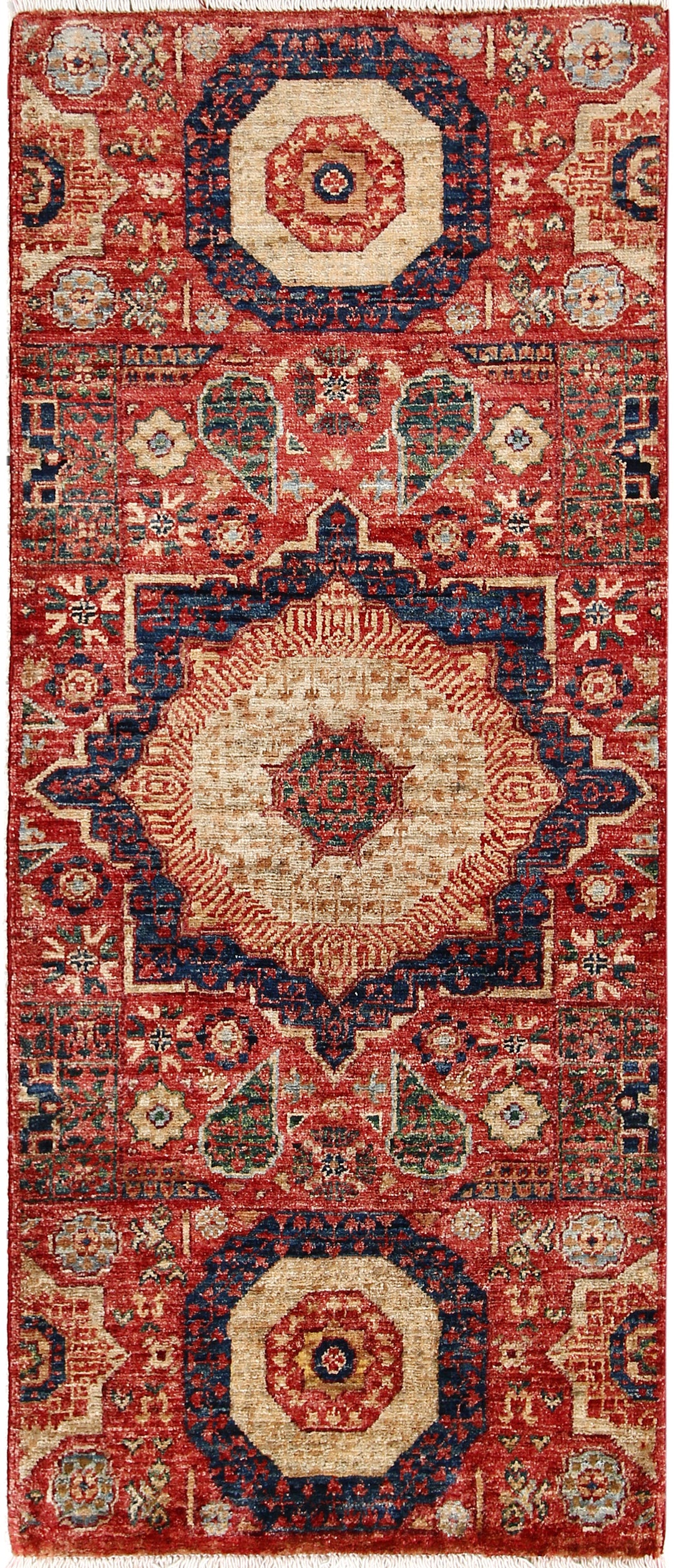 Indian Red Mamluk 2' x 4' 9 - No. 65970 - ALRUG Rug Store