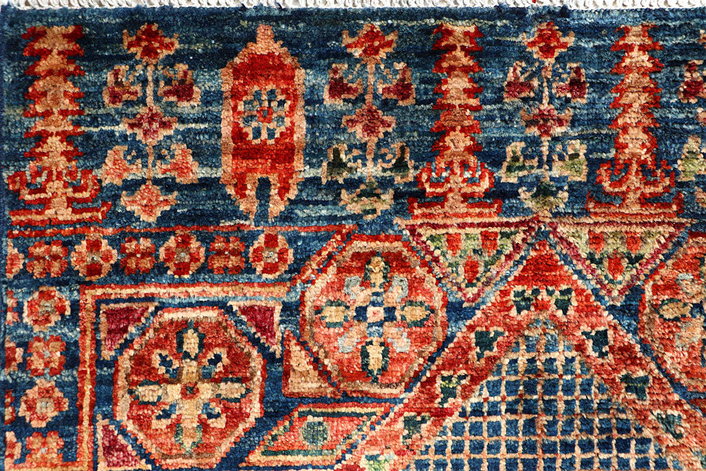 Steel Blue Mamluk 2' x 4' 11 - No. 65971 - ALRUG Rug Store