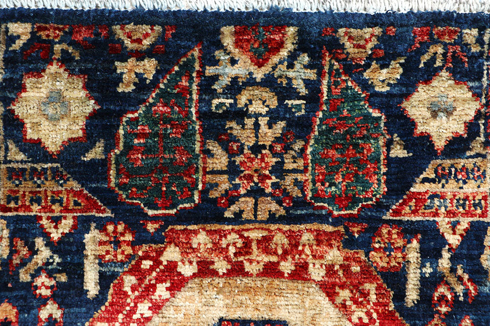 Midnight Blue Mamluk 2' x 4' 8 - No. 65974 - ALRUG Rug Store