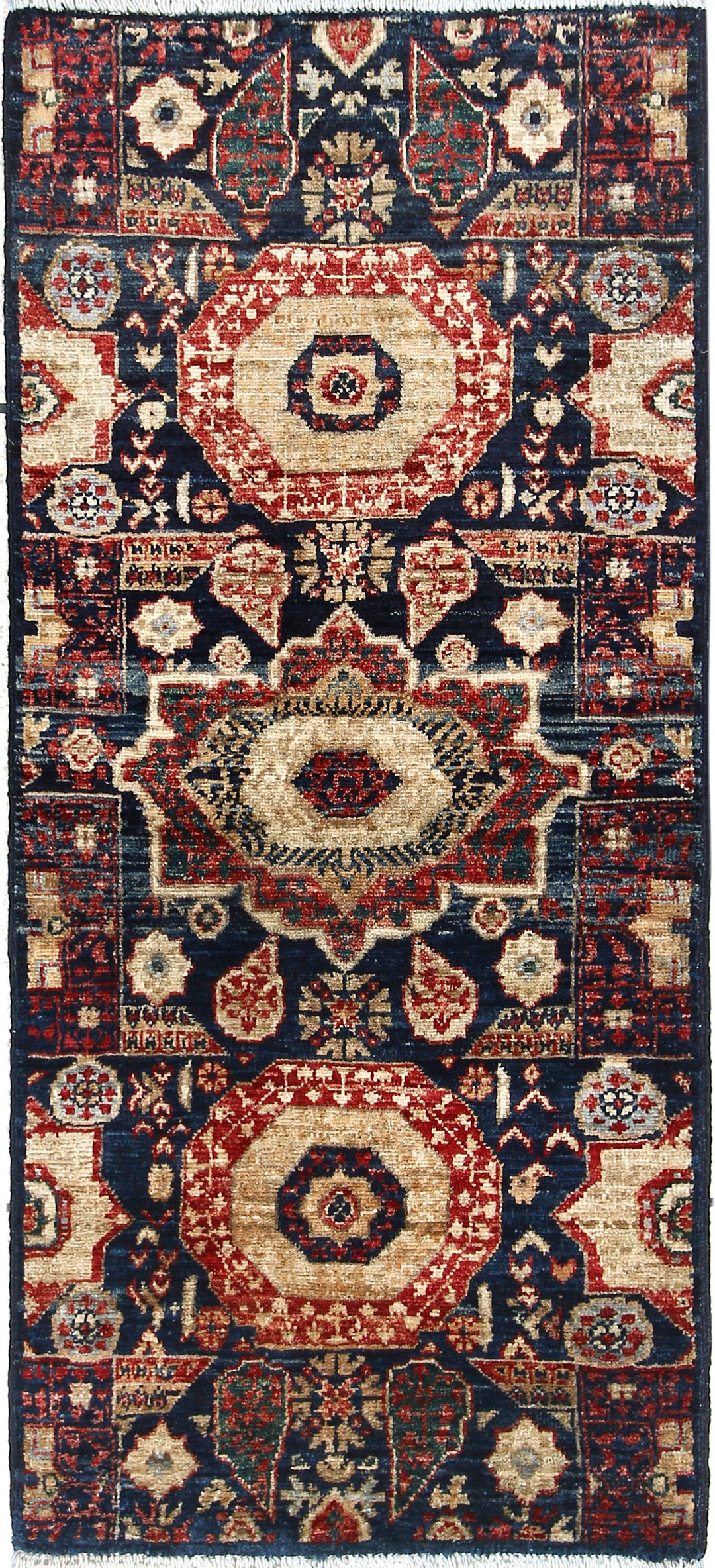 Midnight Blue Mamluk 2' x 4' 8 - No. 65974 - ALRUG Rug Store