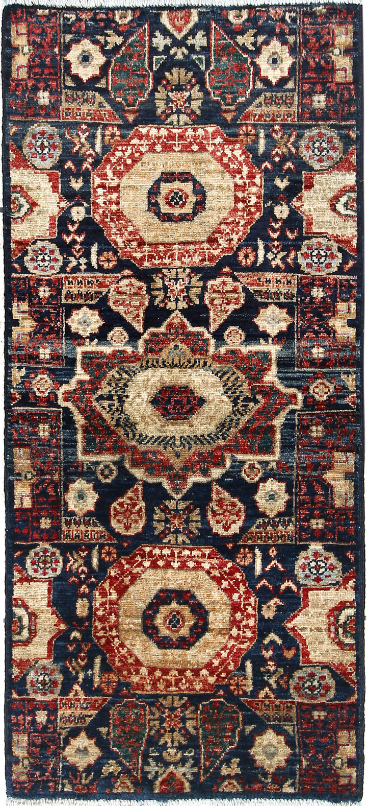 Midnight Blue Mamluk 2' x 4' 8 - No. 65974 - ALRUG Rug Store