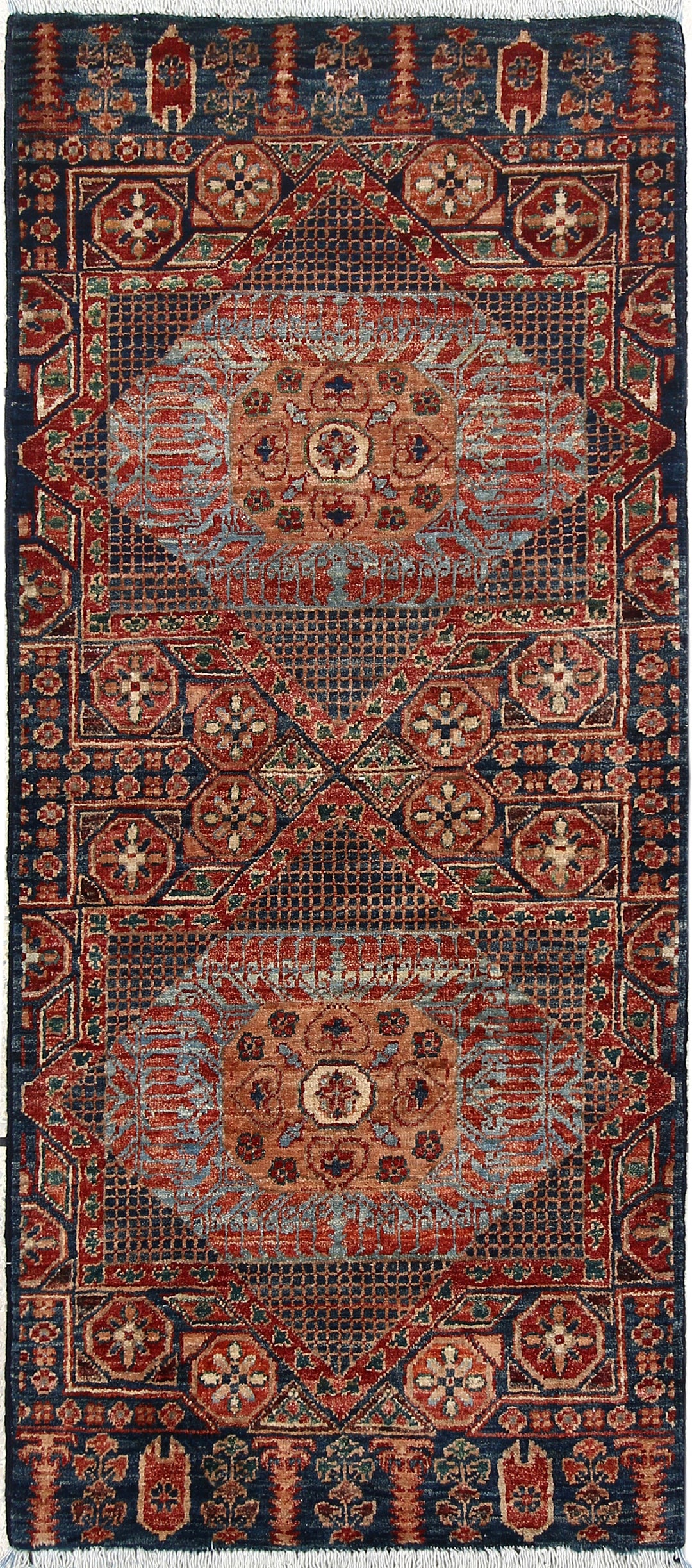 Midnight Blue Mamluk 2' x 4' 10 - No. 65978 - ALRUG Rug Store