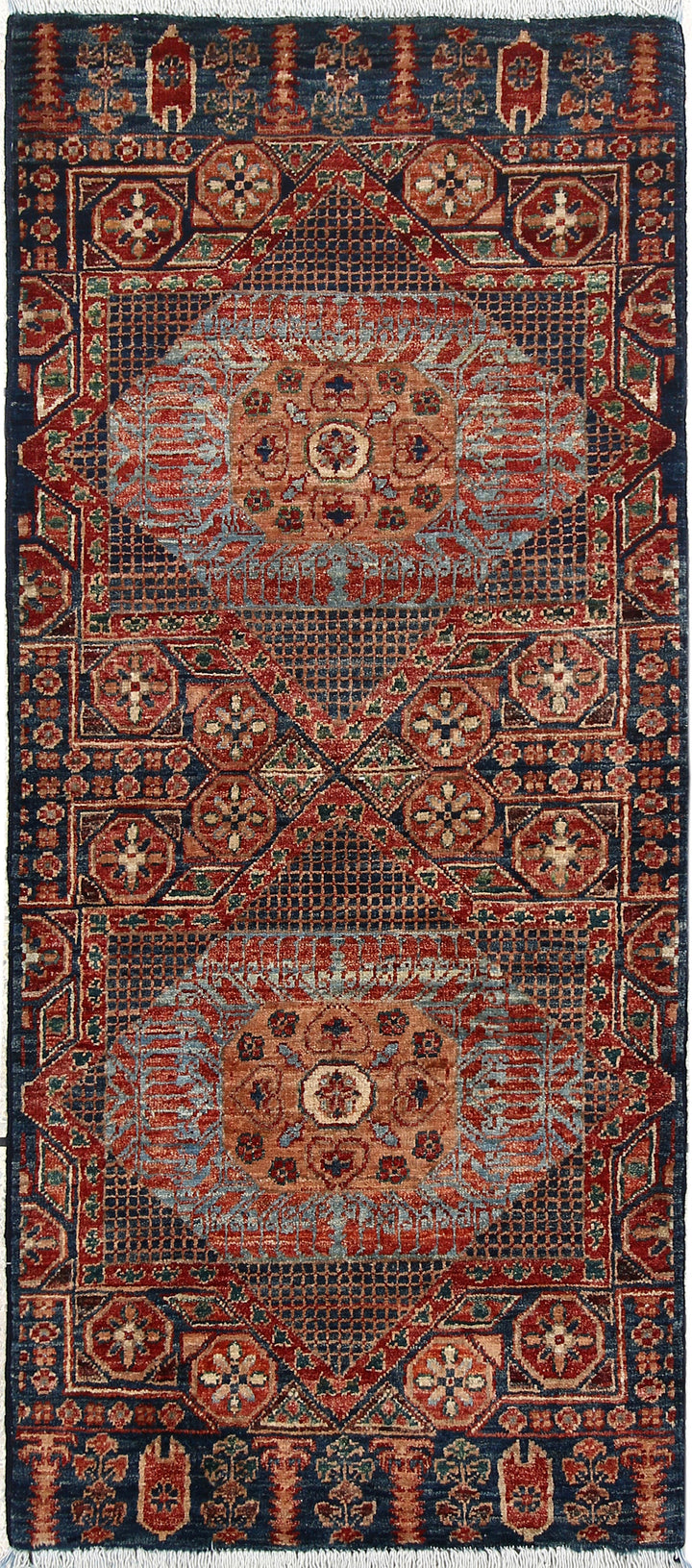 Midnight Blue Mamluk 2' x 4' 10 - No. 65978 - ALRUG Rug Store