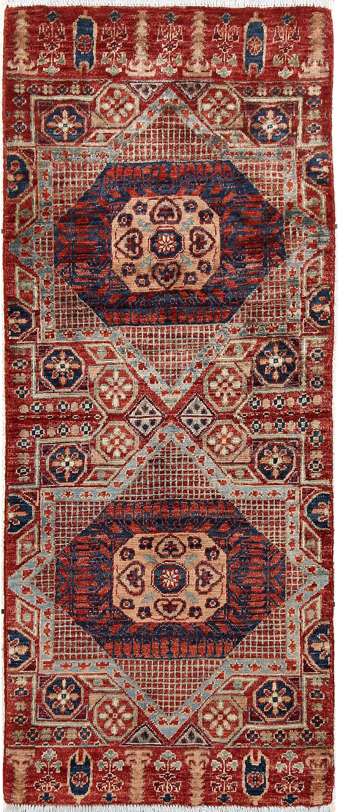 Firebrick Mamluk 2' x 5' 1 - No. 65980 - ALRUG Rug Store