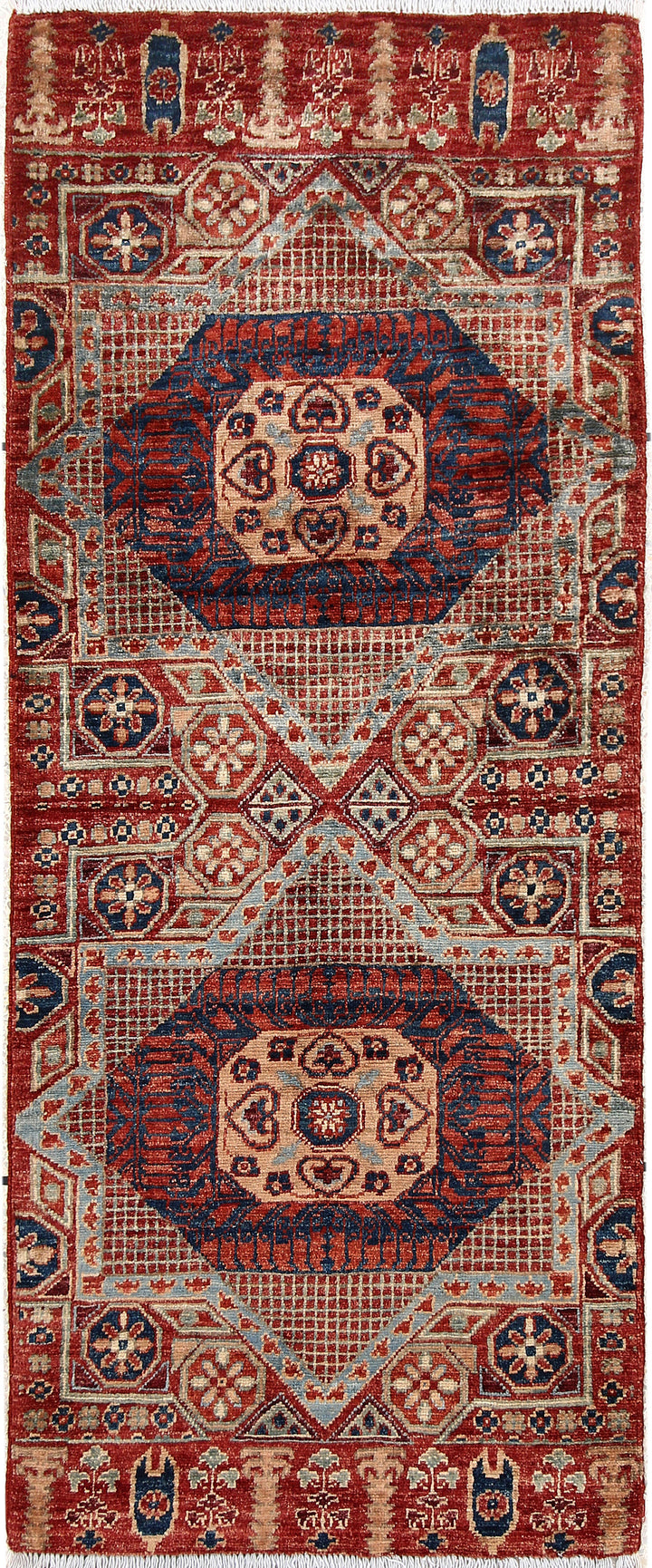Firebrick Mamluk 2' x 5' 1 - No. 65980 - ALRUG Rug Store