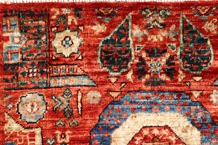 Firebrick Mamluk 2' x 5' 2 - No. 65981 - ALRUG Rug Store