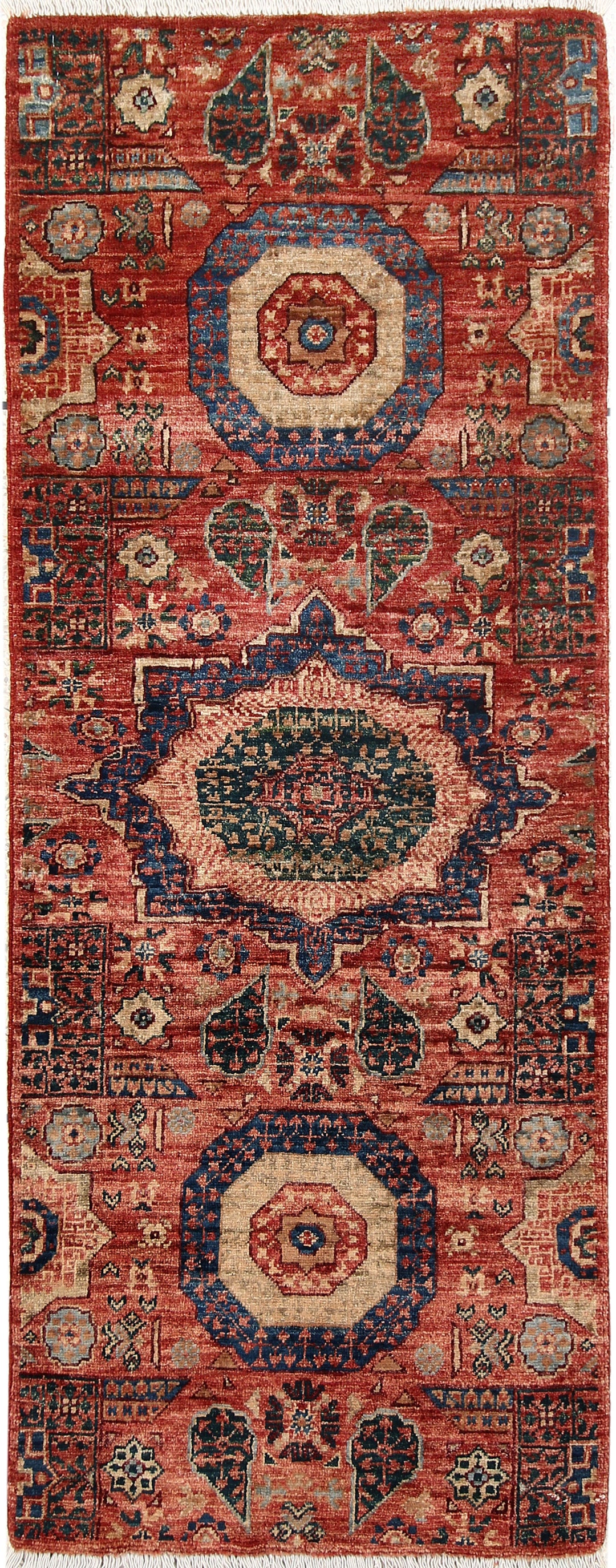 Firebrick Mamluk 2' x 5' 2 - No. 65981 - ALRUG Rug Store
