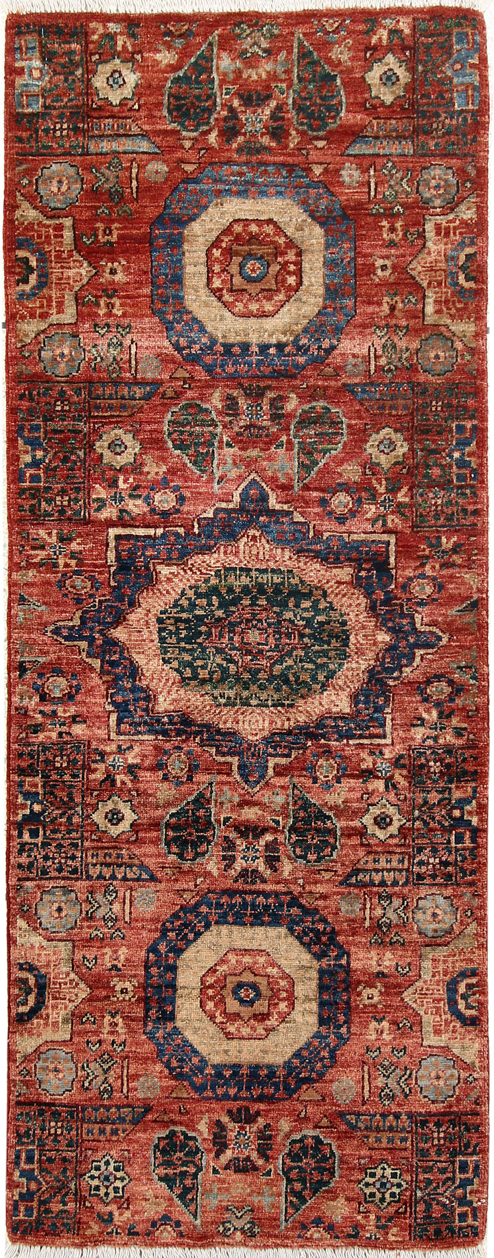 Firebrick Mamluk 2' x 5' 2 - No. 65981 - ALRUG Rug Store