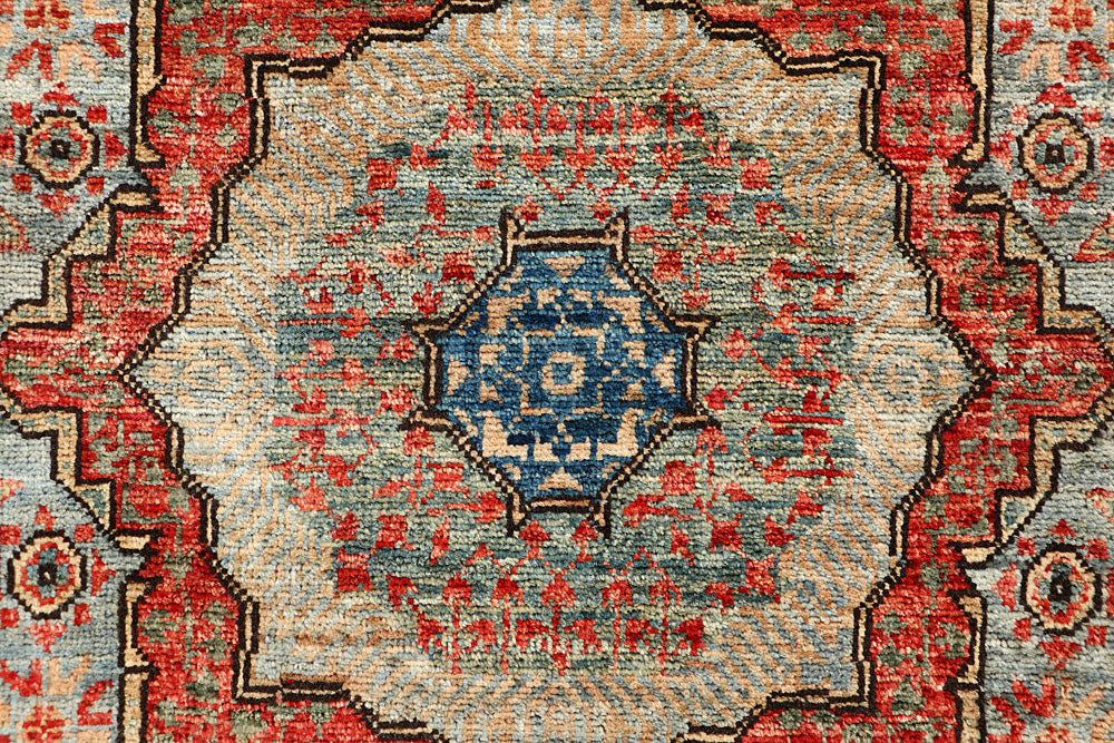 Cadet Blue Mamluk 2' x 5' 3 - No. 65986 - ALRUG Rug Store