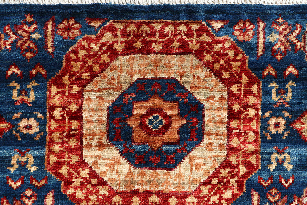 Steel Blue Mamluk 2' x 4' 10 - No. 65987 - ALRUG Rug Store