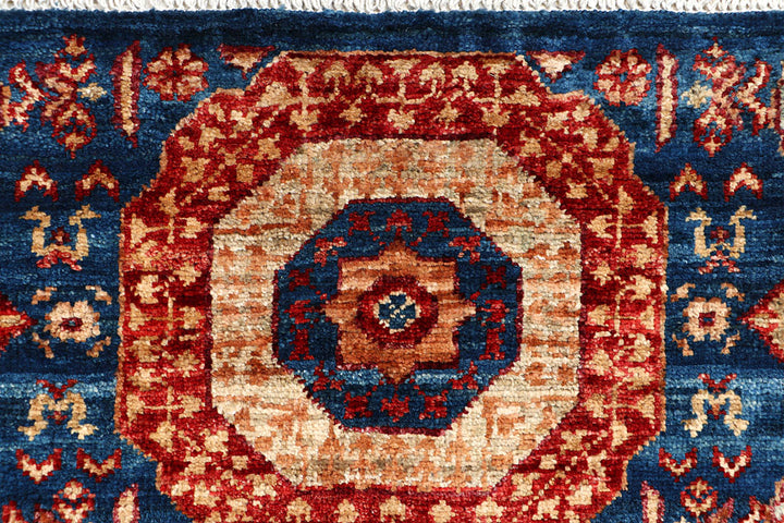 Steel Blue Mamluk 2' x 4' 10 - No. 65987 - ALRUG Rug Store