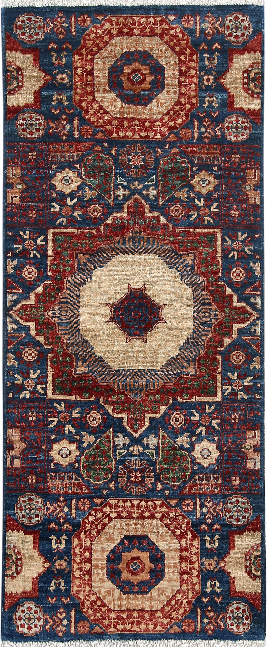 Steel Blue Mamluk 2' x 4' 10 - No. 65987 - ALRUG Rug Store