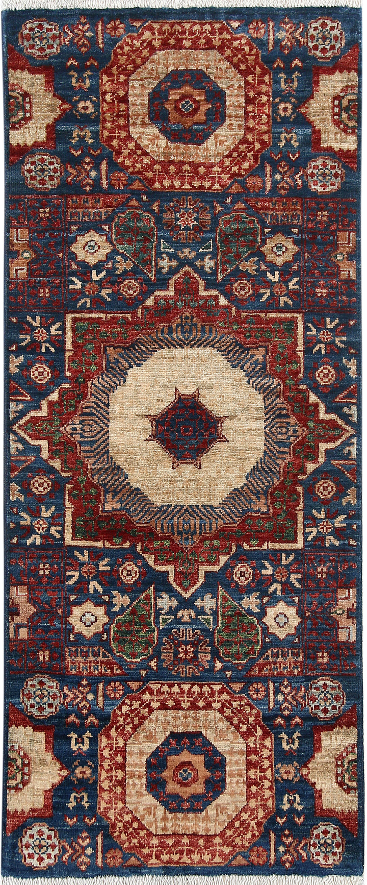 Steel Blue Mamluk 2' x 4' 10 - No. 65987 - ALRUG Rug Store