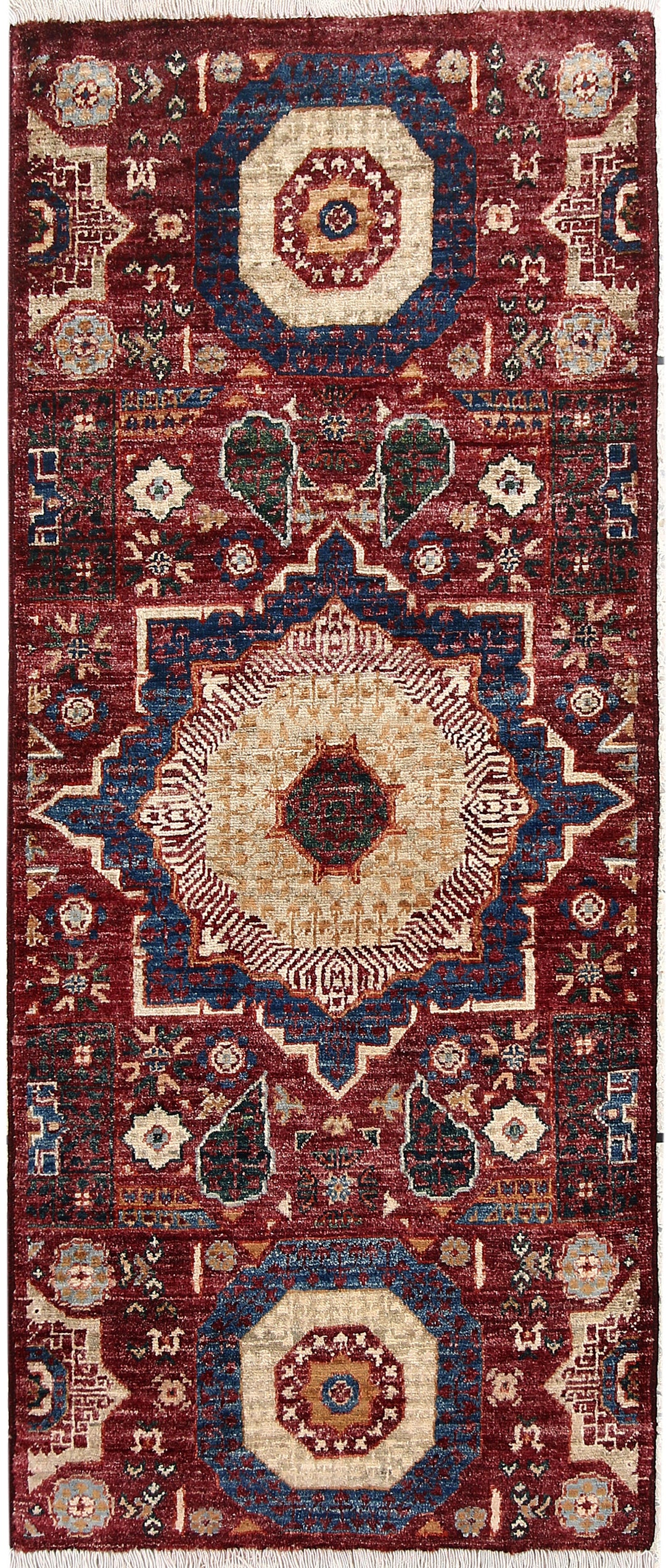 Dark Red Mamluk 1' 11 x 4' 9 - No. 65988 - ALRUG Rug Store