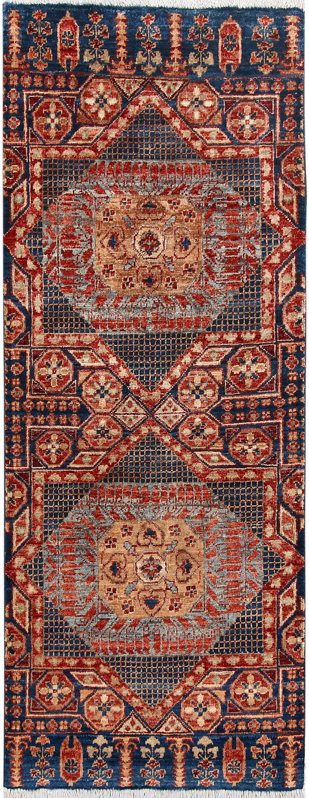 Midnight Blue Mamluk 2' x 4' 11 - No. 65989 - ALRUG Rug Store