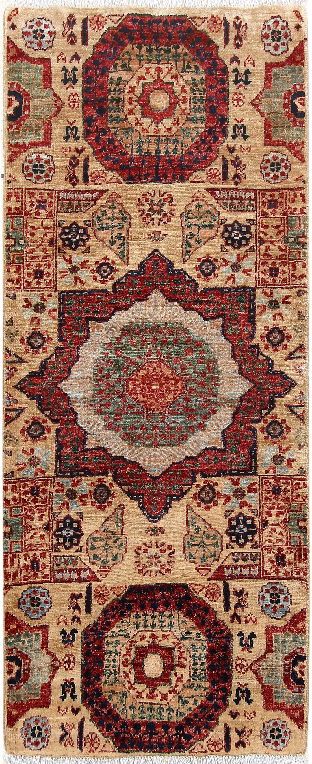 Tan Mamluk 2' x 4' 8 - No. 65992 - ALRUG Rug Store