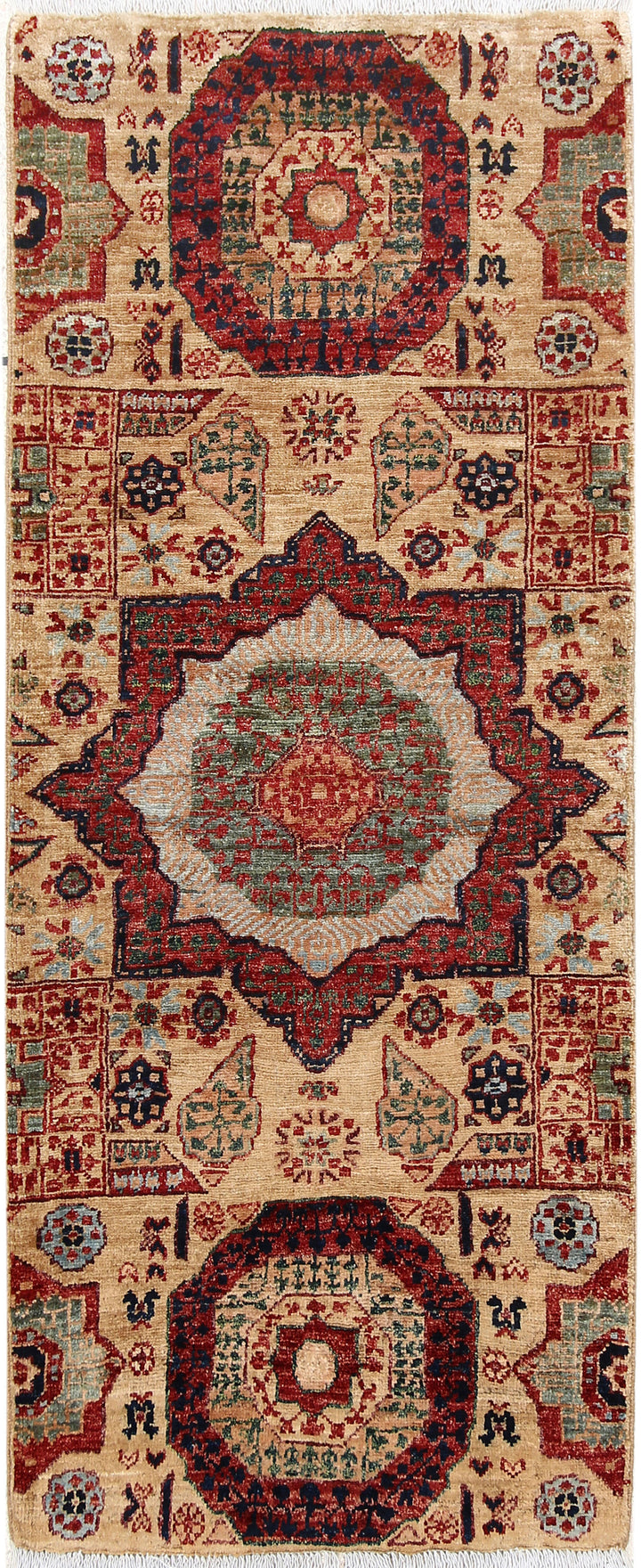 Tan Mamluk 2' x 4' 8 - No. 65992 - ALRUG Rug Store