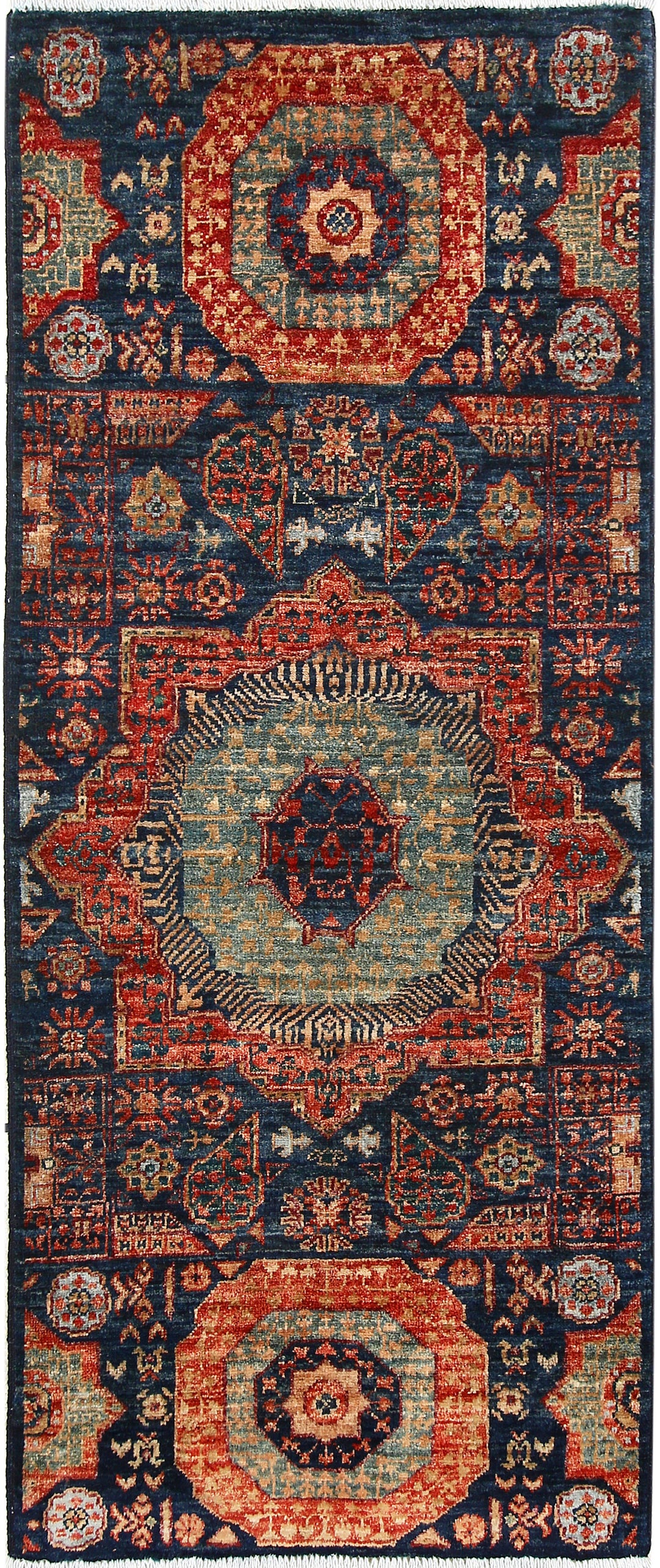 Midnight Blue Mamluk 2' x 4' 11 - No. 65994 - ALRUG Rug Store
