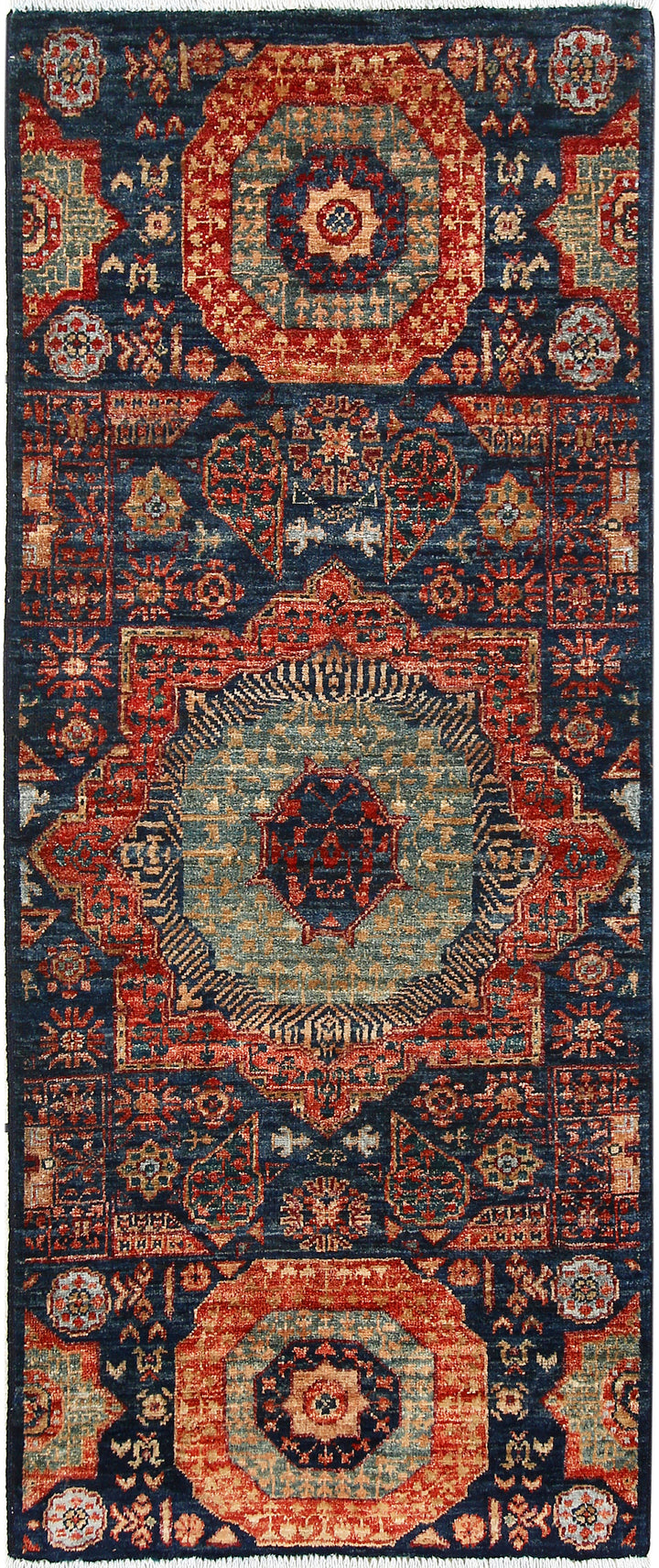 Midnight Blue Mamluk 2' x 4' 11 - No. 65994 - ALRUG Rug Store