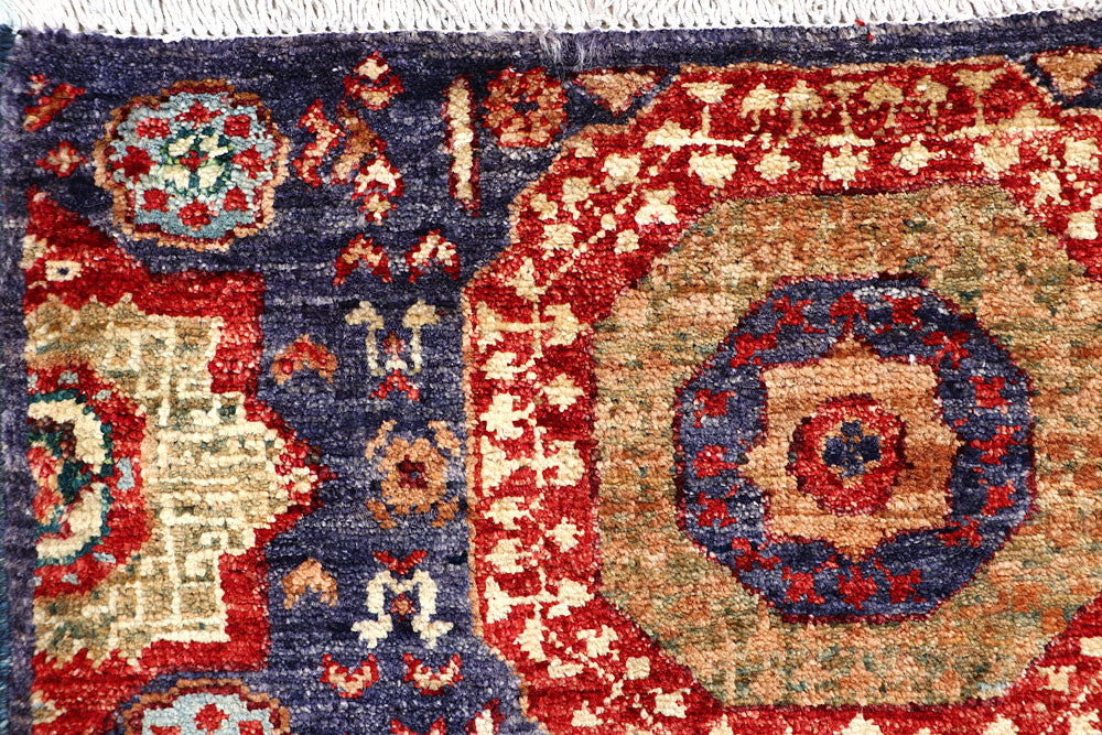 Dark Slateblue Mamluk 2' x 4' 9 - No. 66001 - ALRUG Rug Store