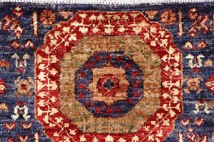 Dark Slateblue Mamluk 2' x 4' 9 - No. 66001 - ALRUG Rug Store