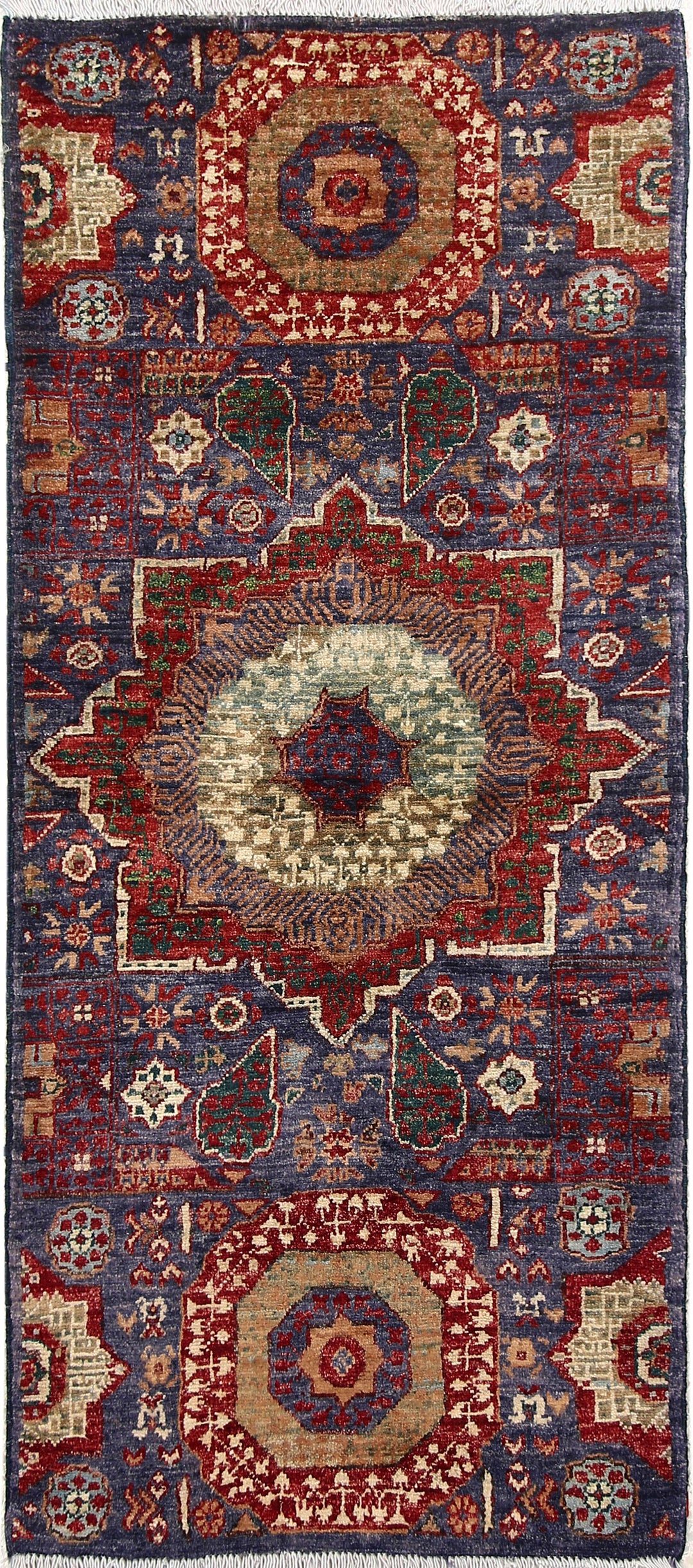 Dark Slateblue Mamluk 2' x 4' 9 - No. 66001 - ALRUG Rug Store
