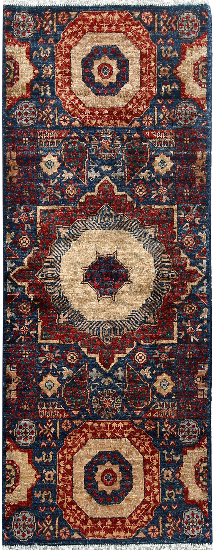 Steel Blue Mamluk 2' x 4' 9 - No. 66003 - ALRUG Rug Store