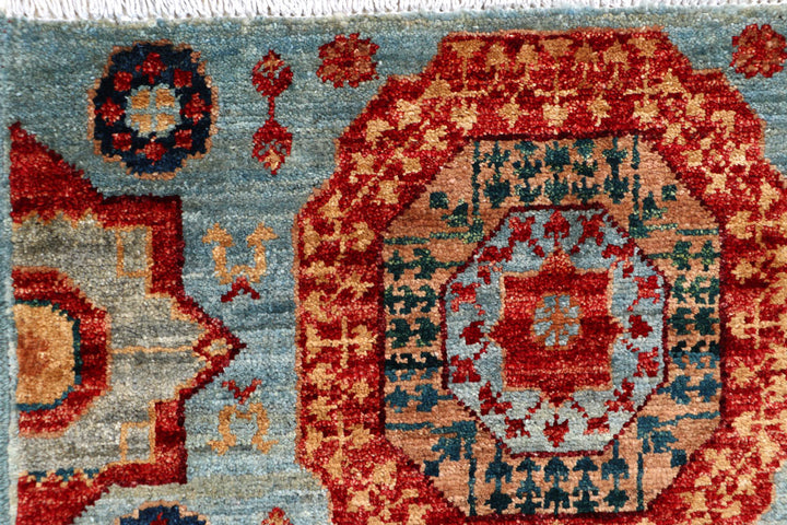 Light Slate Grey Mamluk 1' 11 x 4' 9 - No. 66005 - ALRUG Rug Store