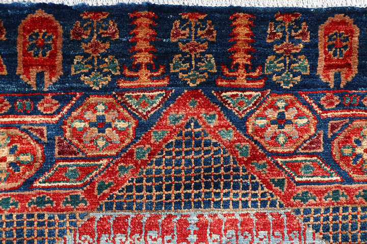 Steel Blue Mamluk 2' 1 x 5' - No. 66006 - ALRUG Rug Store