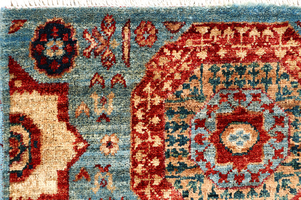 Light Slate Grey Mamluk 2' x 4' 10 - No. 66007 - ALRUG Rug Store