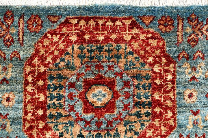 Light Slate Grey Mamluk 2' x 4' 10 - No. 66007 - ALRUG Rug Store