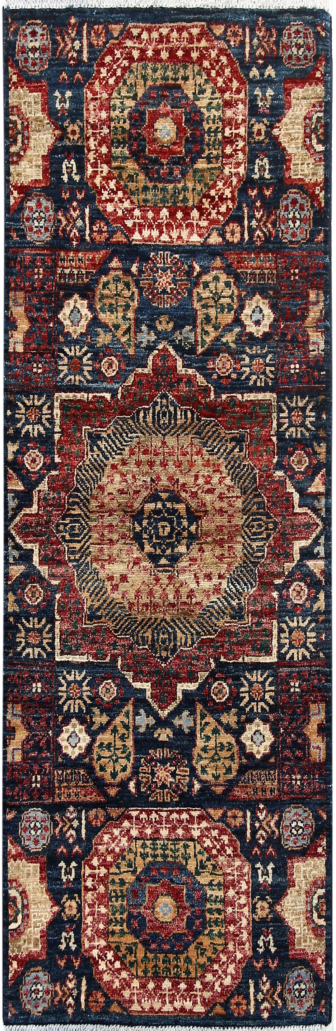 Midnight Blue Mamluk 1' 11 x 4' 9 - No. 66009 - ALRUG Rug Store