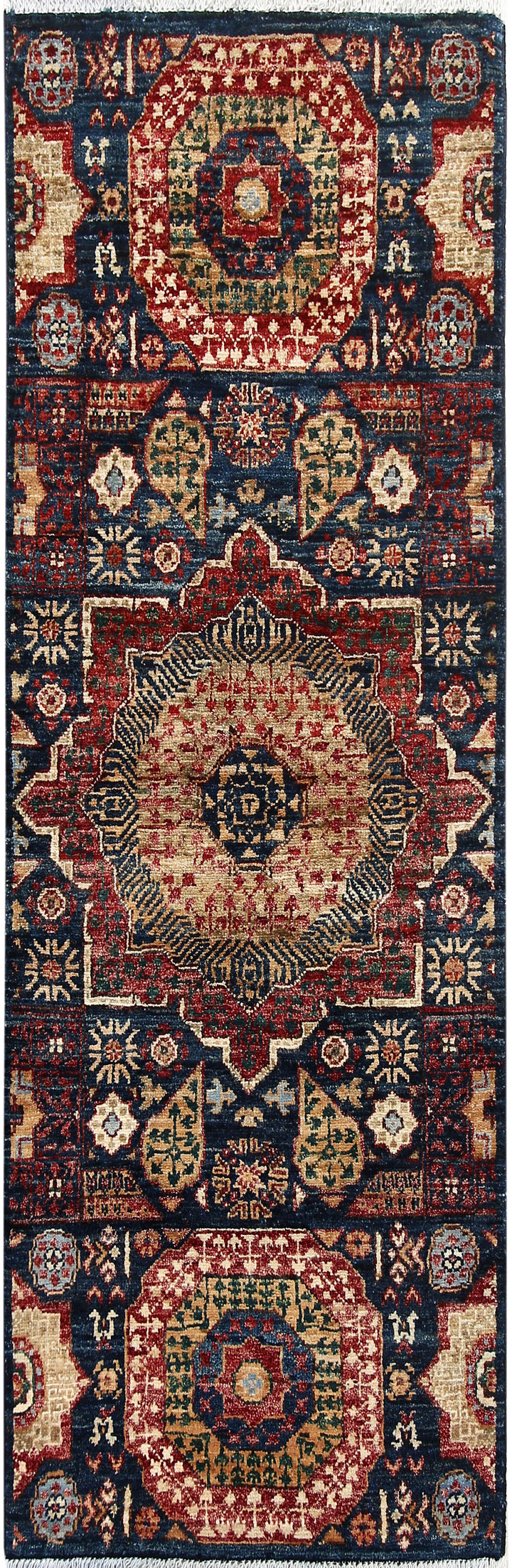 Midnight Blue Mamluk 1' 11 x 4' 9 - No. 66009 - ALRUG Rug Store