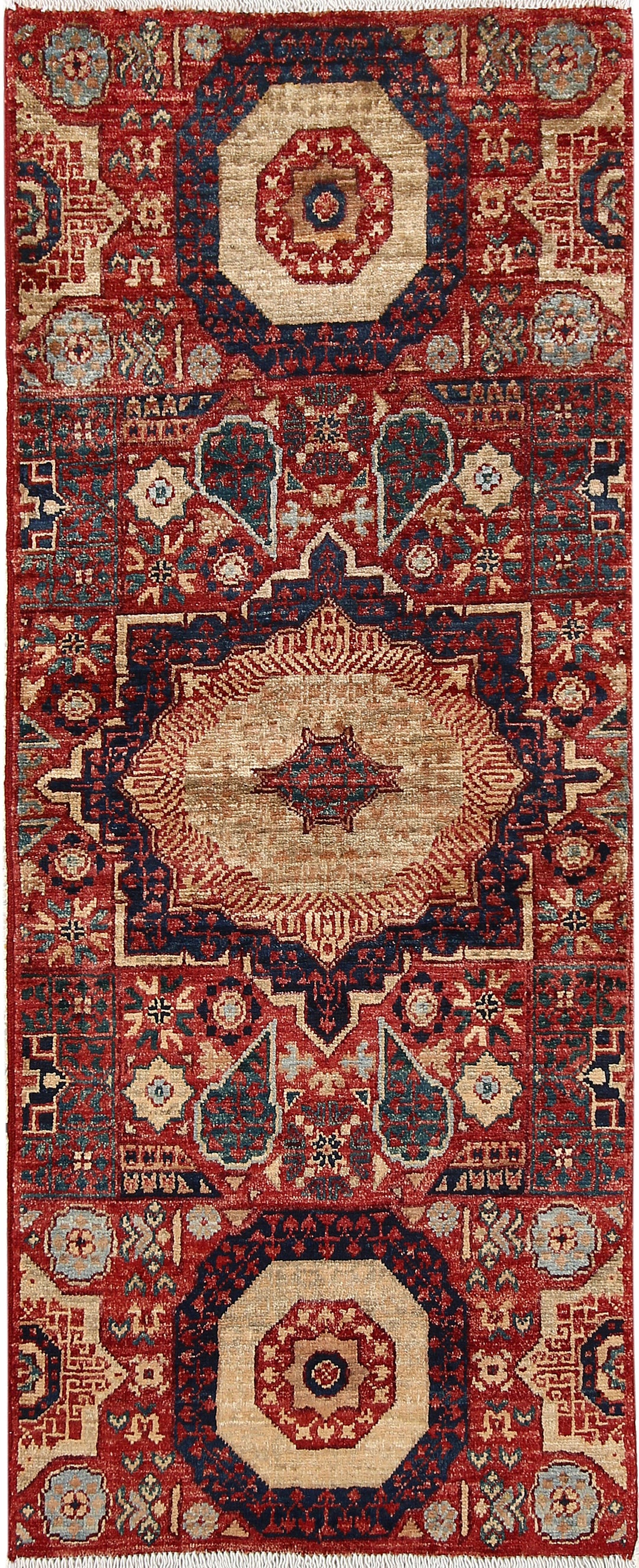 Firebrick Mamluk 1' 11 x 4' 10 - No. 66010 - ALRUG Rug Store