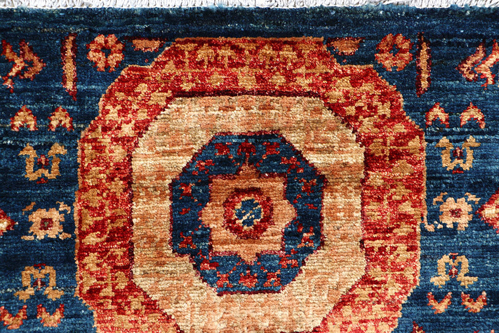 Steel Blue Mamluk 2' x 4' 10 - No. 66012 - ALRUG Rug Store