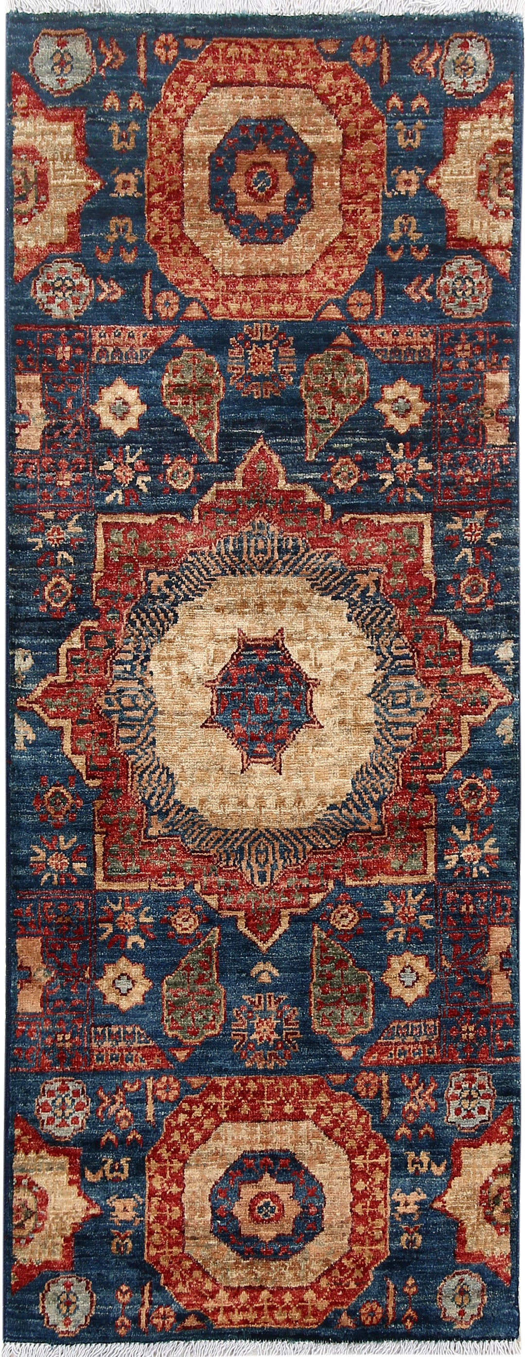 Steel Blue Mamluk 2' x 4' 10 - No. 66012 - ALRUG Rug Store