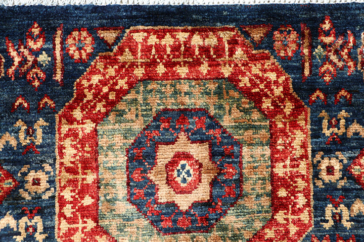 Steel Blue Mamluk 1' 11 x 4' 9 - No. 66019 - ALRUG Rug Store